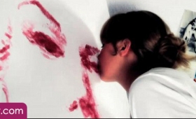 Girl paint paintings red lips professionalism 2015