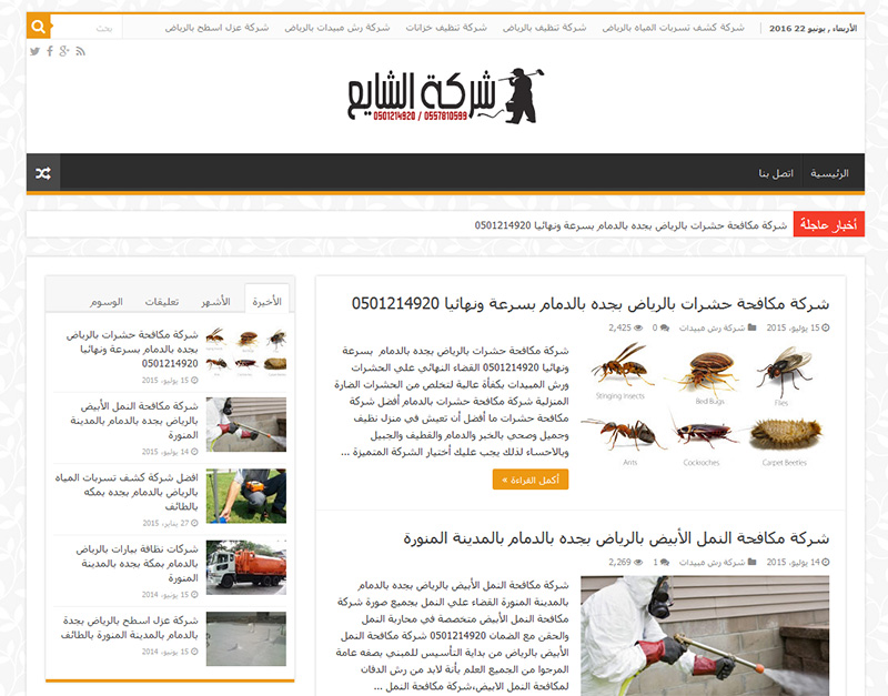 Create a website for the company detect water leaks in Riyadh